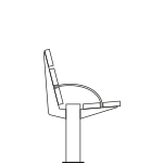Banc bois et acier Classico