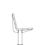 Fauteuil bois et acier Classico