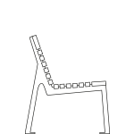 Banc bois et acier Nuance