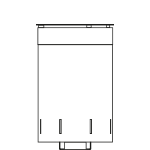 Corbeille Alliage acier & inox cylindrique