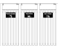 Cineo waste sorting bin 3 containers