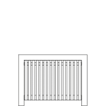 Jardinière bois & acier Cinéo carrée
