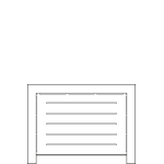 Clea square planter