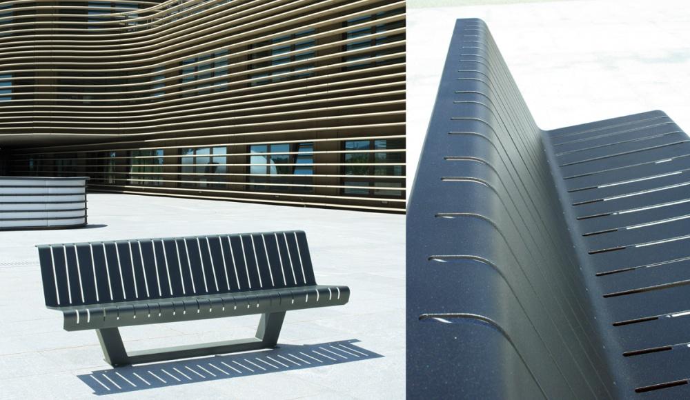 Banc acier Lia
